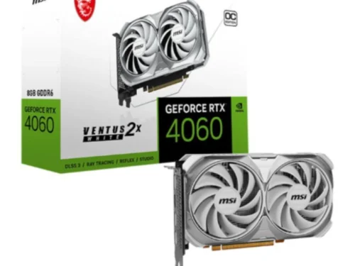 MSI GeForce RTX 4060 VENTUS 2X WHITE OC | 8GB GDDR6 VRAM | Videokaart | GPU | Nvidia